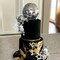 Disco Ball Cake Topper Mirror Balls Cake Decorations with Silver Stars Cake Topper for 70s 80s Disco Dance Party Saturday Night Fever Supplies (Style 1)